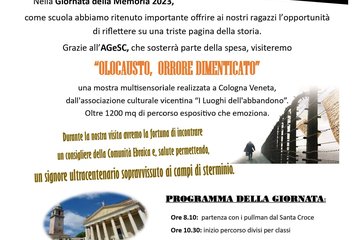 "Giornata della Memoria: AGeSC con le scuole per Non Dimenticare"